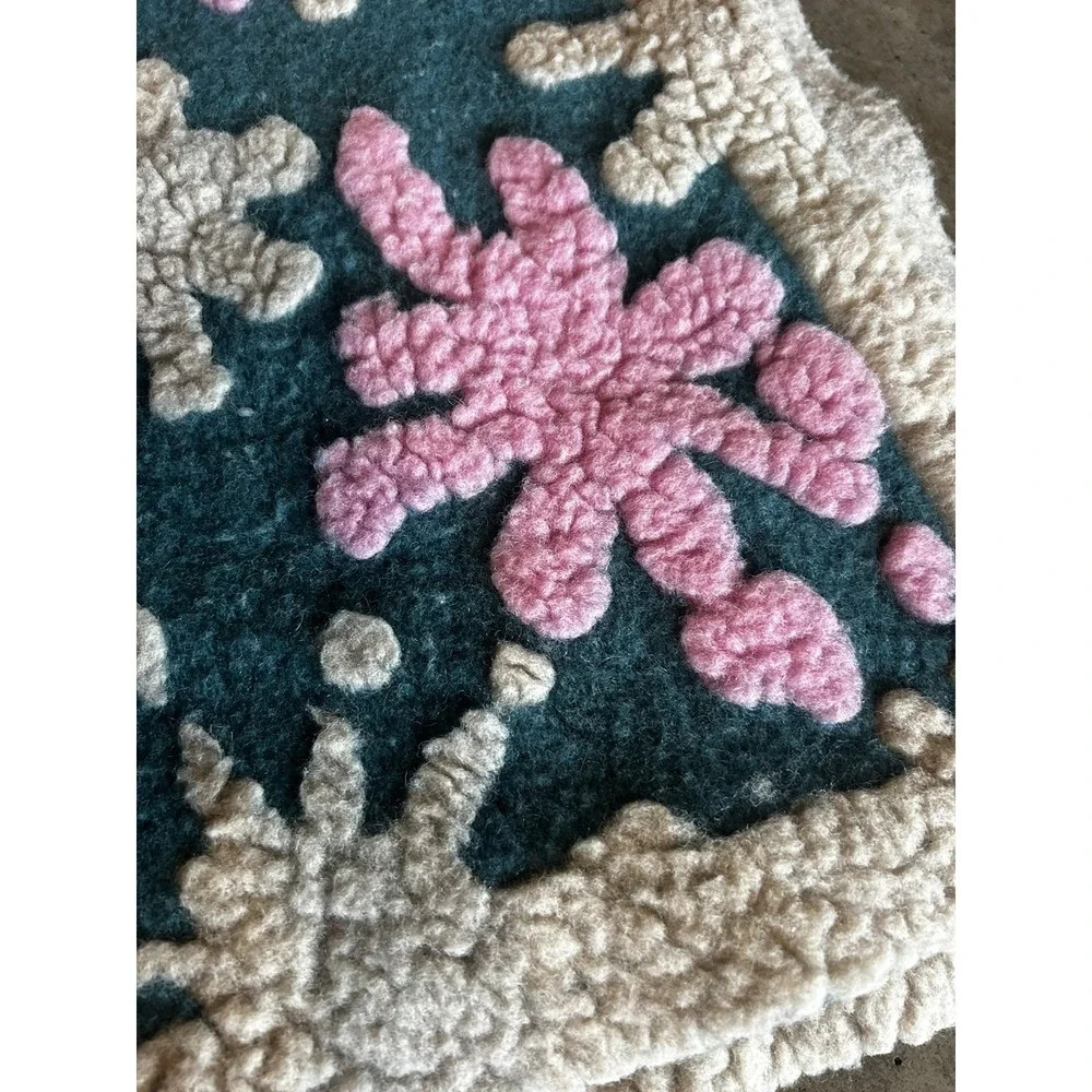 Anthropologie Story Wool Blend Heirloom Throw Blanket Colorful